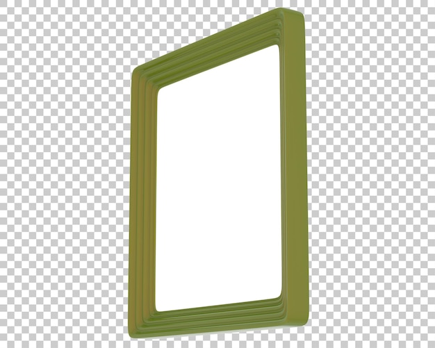 Frame op transparante achtergrond 3D-rendering illustratie