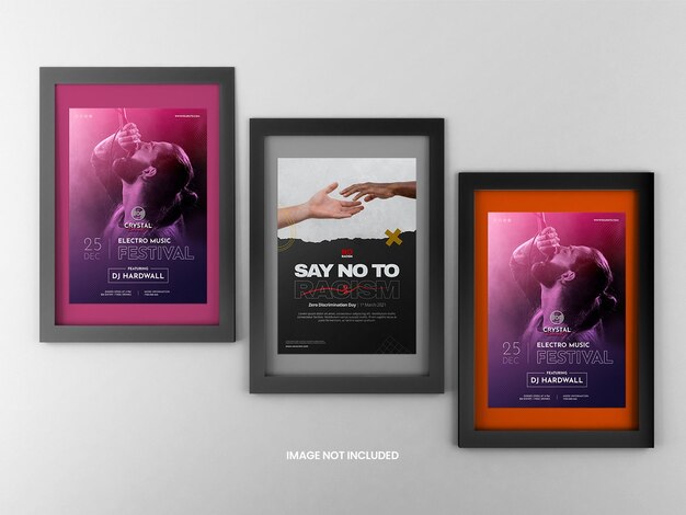 Mockup di cornice poster volantino psd