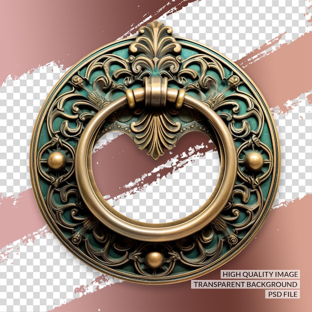 PSD frame rounded in 3d render wood realistic 3d png clipart transparent isolated background