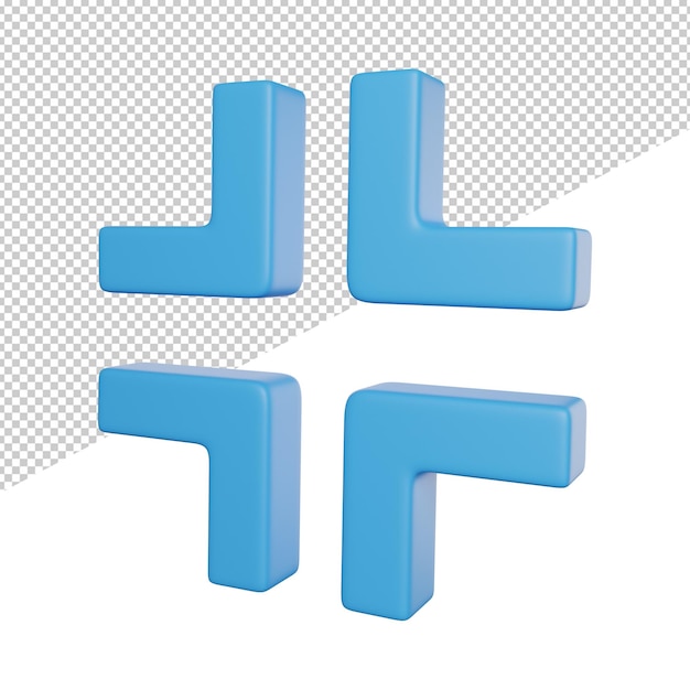 Frame Screen Sign side view 3d rendering icon illustration on transparent background