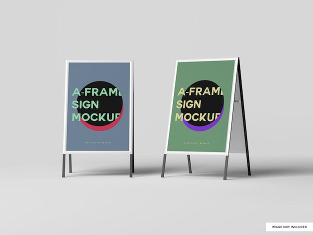 A-frame sign mockup