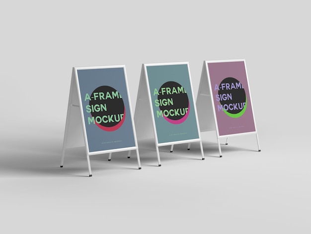 A-frame sign mockup