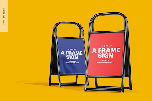 A frame signs mockup