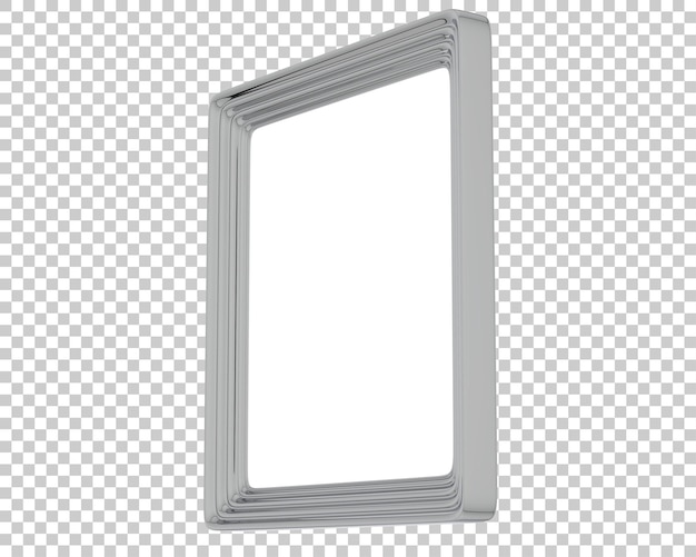 PSD frame on transparent background 3d rendering illustration