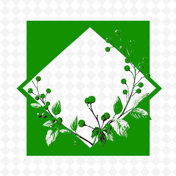 PSD frame vector with elegant dried astilbe leaves berries png inspired thanksgiving decoration design