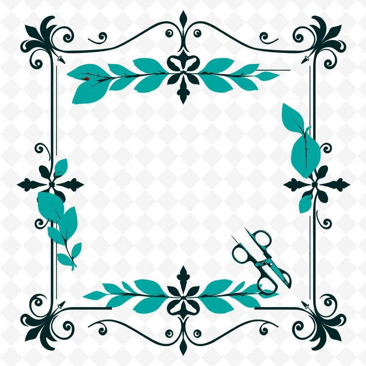 PSD frame vector with felt leaf placemats felt and scissor png inspired thanksgiving decoration design