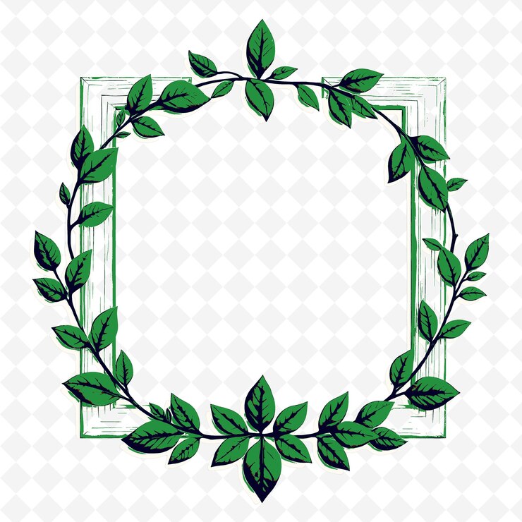 PSD frame vector with painted leaf wreath leaves and wreat png inspired thanksgiving decoration design