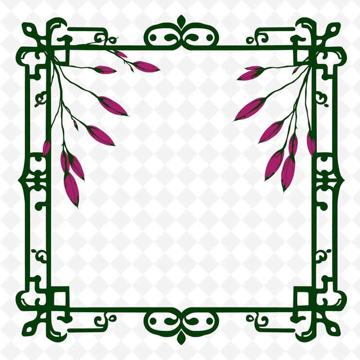 PSD frame vector with peaceful dried bunny tails leaves tw png inspired thanksgiving decoration design