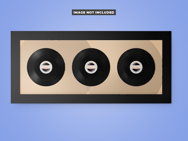 PSD mockup in vinile con cornice