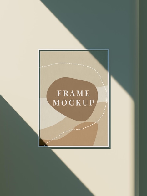 Frame on a wall with natural light