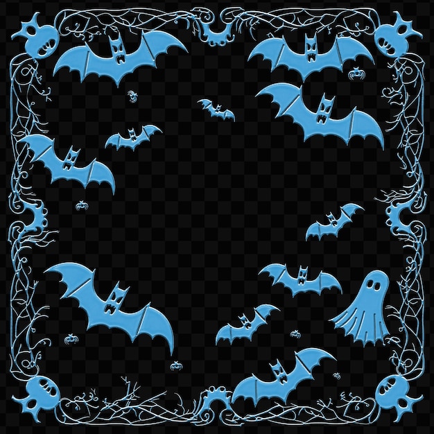 PSD a frame with bats and the words blue birds on it