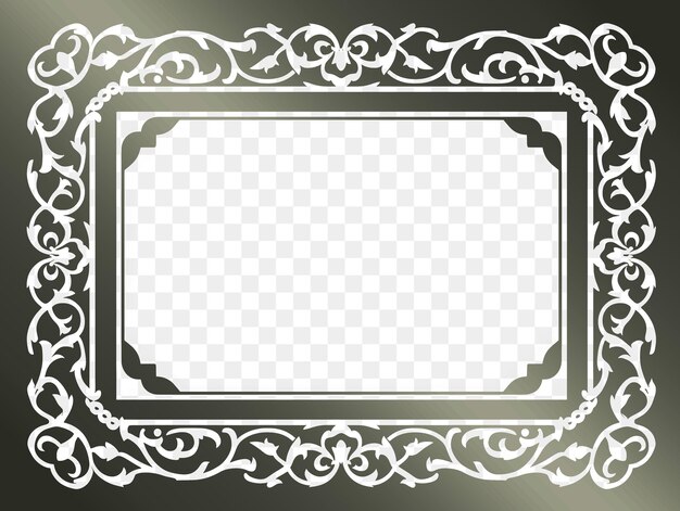 A frame with a design that says  the word  on it