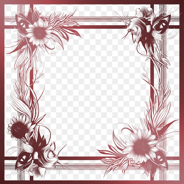 A frame with flowers and a frame with a frame that says hibiscus