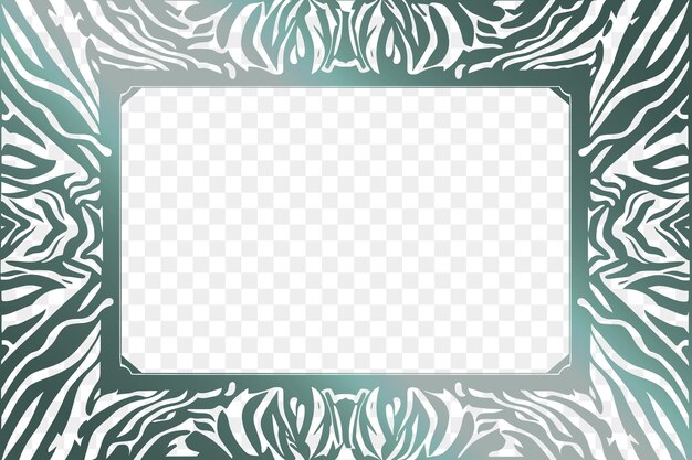 PSD a frame with a pattern of palm leaves on a blue background