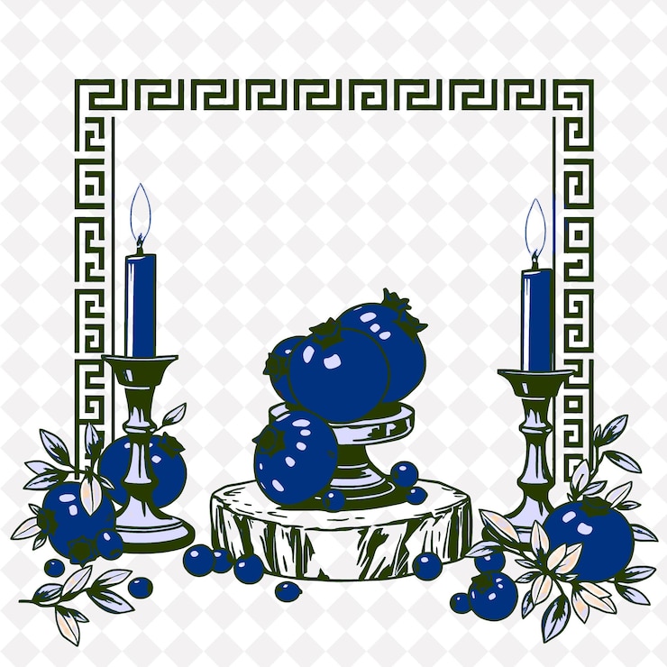 PSD frame with rustic wood candle pedestals abundan png inspired natural frame designs