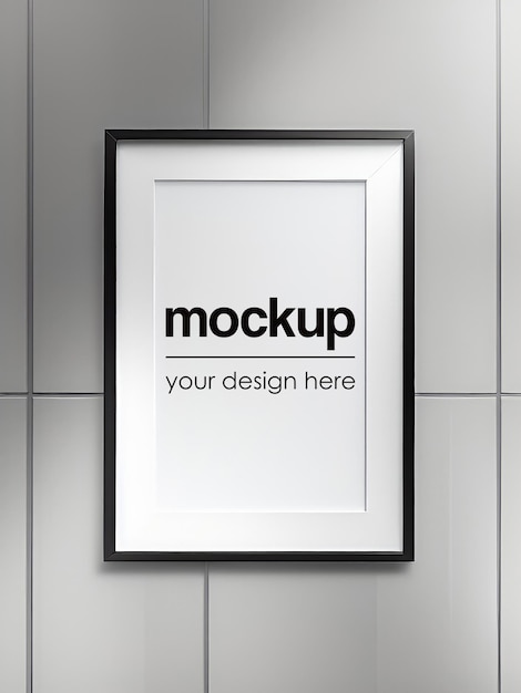 Framed Artwork Mockup Poster Showcase 3D Realistic Render Photo Frame