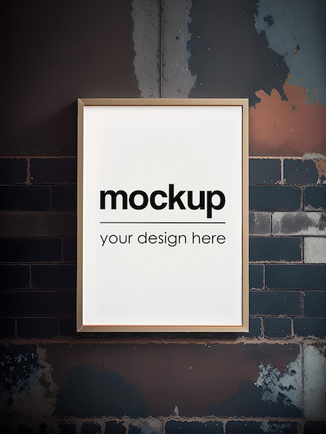 Framed Artwork Mockup Poster Showcase 3D Realistic Render Photo Frame