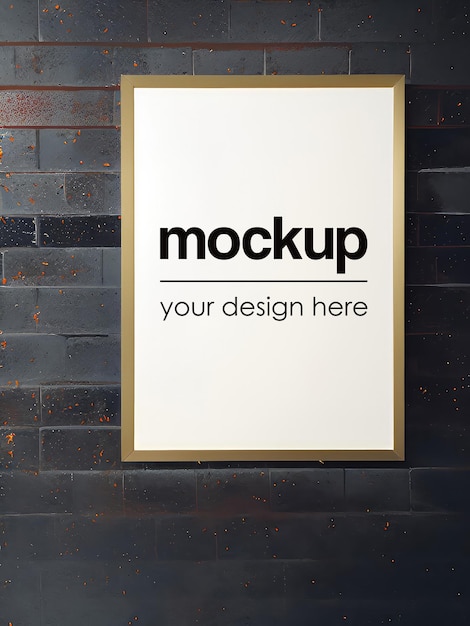 Framed artwork mockup poster showcase 3d realistic render photo frame