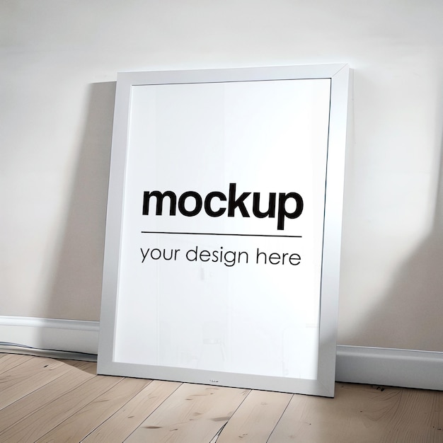 액자 포스터 목업 아트웍 쇼케이스 3d 인테리어 렌더 현대적인 디자인