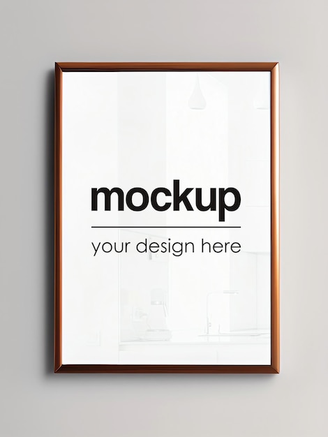 Poster in cornice mockup artwork showcase 3d interior render design contemporaneo