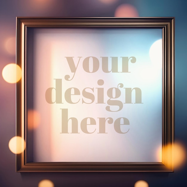 PSD framed poster mockup psd artwork showcase template interior realistic render