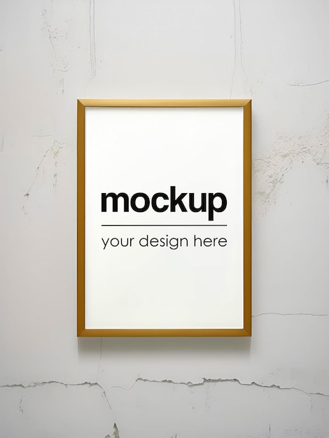 PSD framed poster mockup template artwork showcase frame interior render realistic