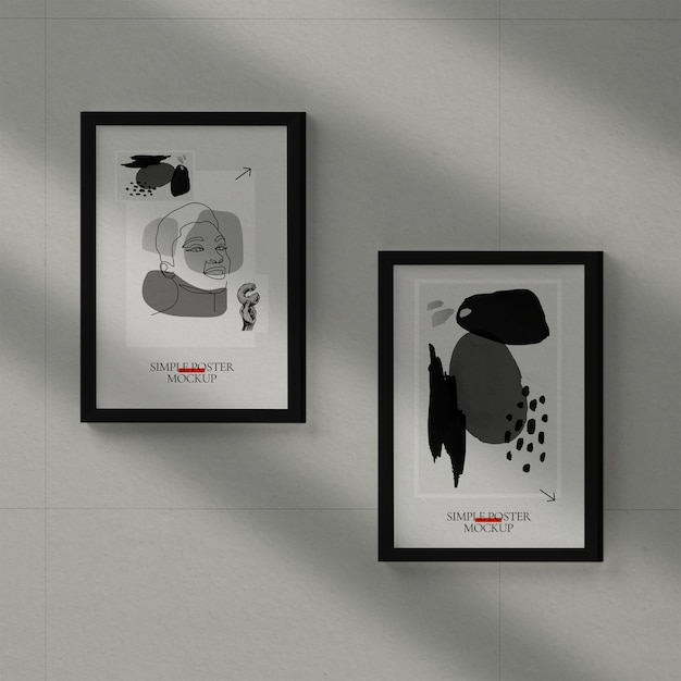 framed posters mockup