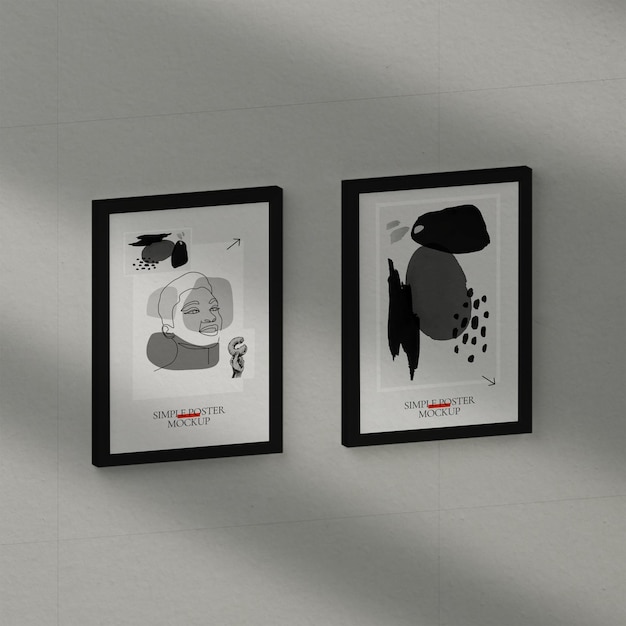 framed posters mockup