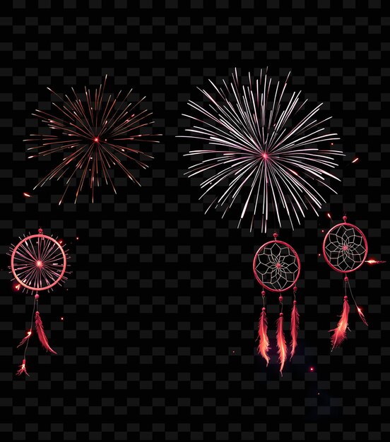 FrameExplosive_Firecrackers_Softly_Erupt_at_the_Edges_Neon_Dreamcatchers_Hang_Along_the_Frame_Sof