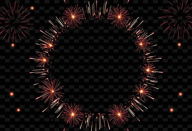 FrameFirecracker_Circles_Pulse_at_the_Four_Corners_Emitting_Light_Glowing_Bangles_Spin_Gently_Alo