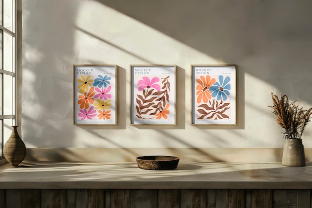 PSD frames in the kitchen mockup