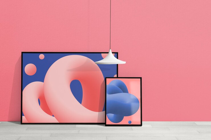 PSD frames mockup psd editable modern interior decoration