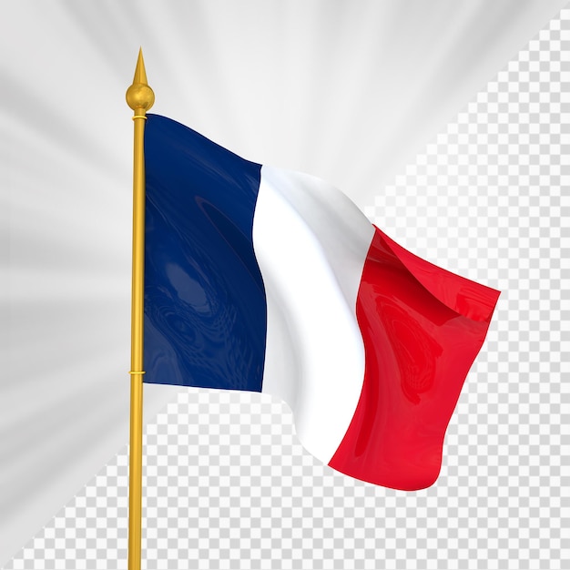 PSD フランス国旗 3 d レンダリング