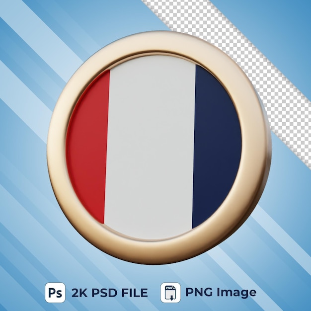 флаг франции 3d