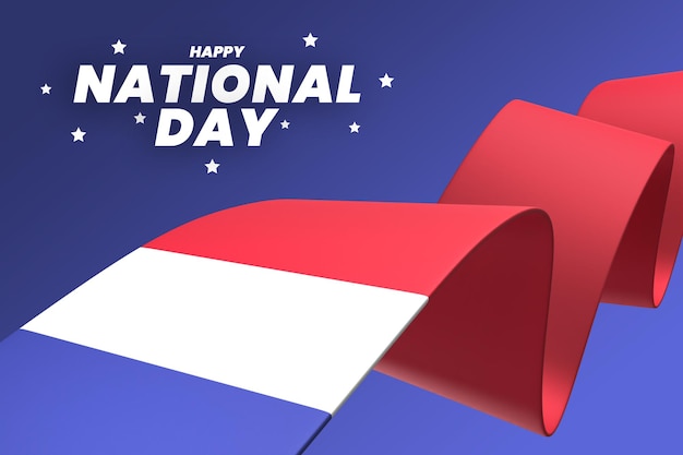 PSD france flag design national independence day banner editable text and background