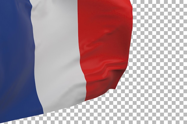 France flag isolated. Waving banner. National flag of France