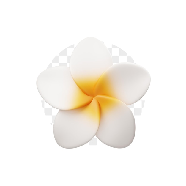 PSD frangipani flower 3d illustration