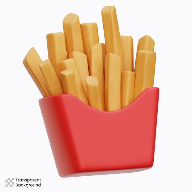 Frans friet 3d illustratie