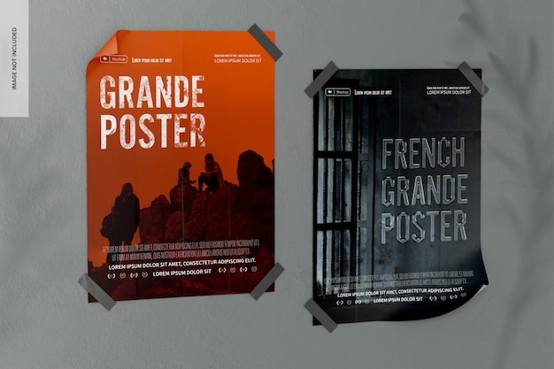 Franse Grande Posters Mockup