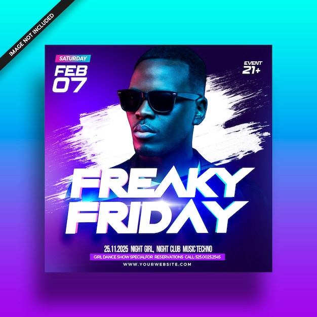 Freaky Friday Event Party Музыкальный клуб Flyer