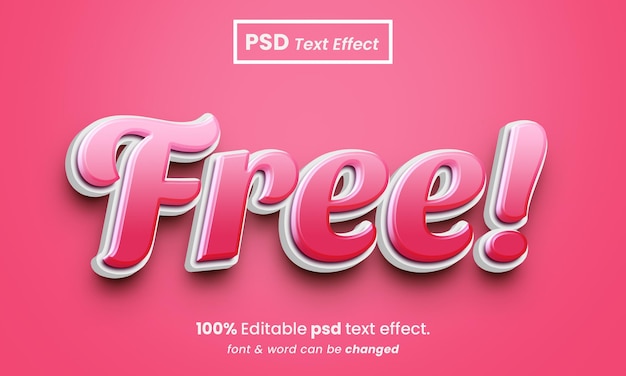 Effetto di testo psd premium modificabile 3d gratuito