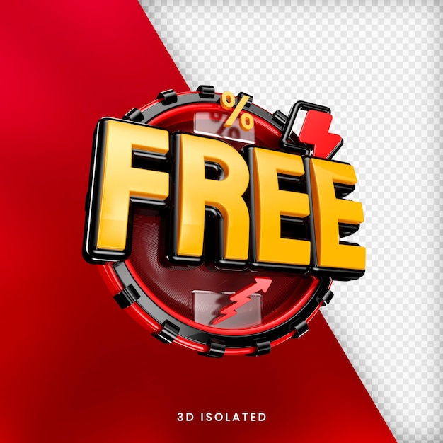 PSD free banner 3d isolated premium psd