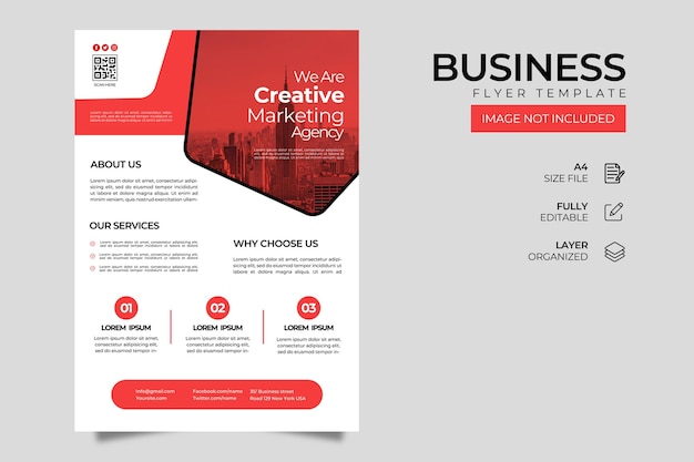 free creative business flyer or poster design template psd
