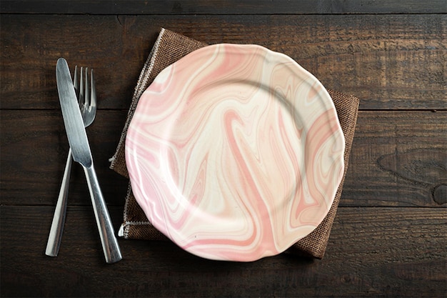 Free Dinner Plate Mockup