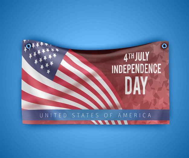 PSD free independence day banner mockup psd