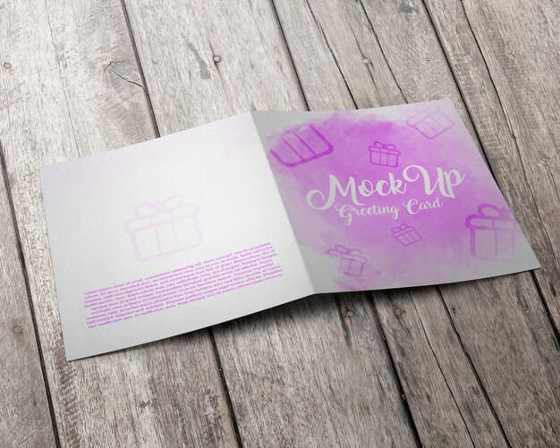 PSD mockup psd gratuito una carta che dice mock up biglietto di auguri su di esso