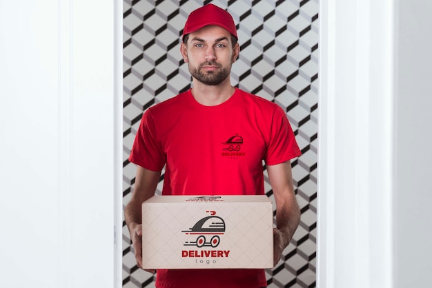 Free non-stop delivery and confident guy