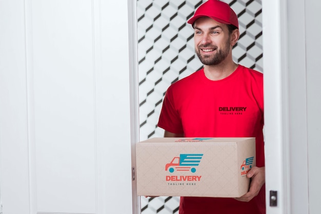 PSD free non-stop delivery and smiley postman