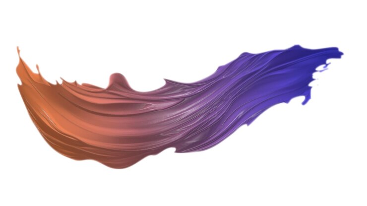 PSD free painting stroke color on white background