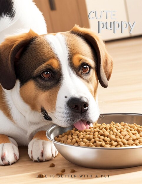 PSD 無料のphd犬の食料のテンプレート